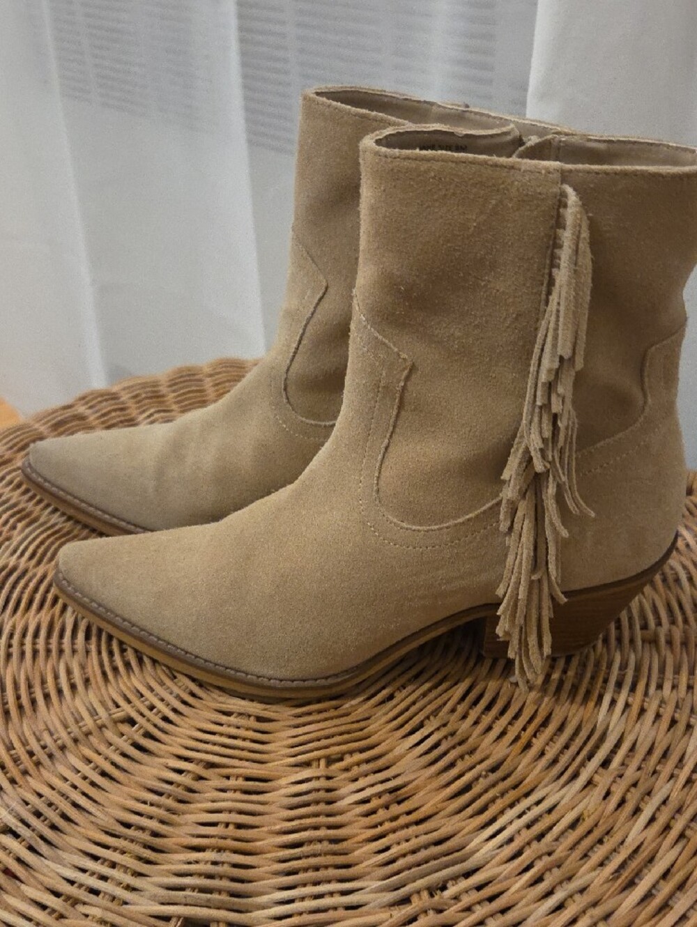 Coconuts by Matisse Tan Suede Fringe Ankle Boots - Picture 2 of 8